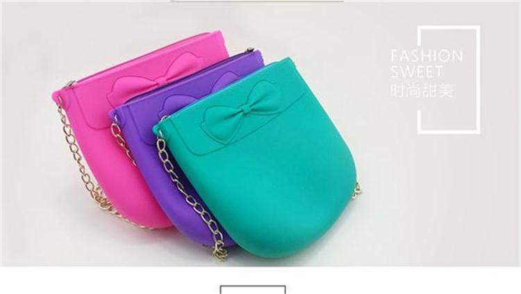 硅膠蝴蝶結單肩包