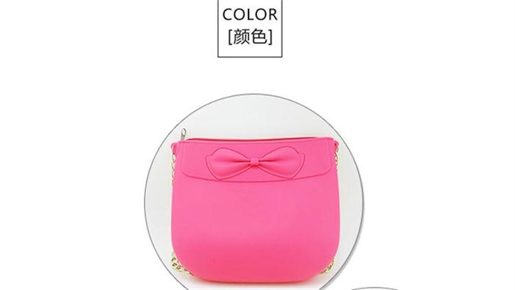 硅膠蝴蝶結單肩包