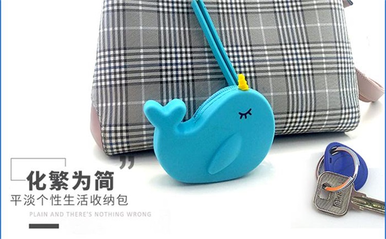 硅膠鯨魚零錢包